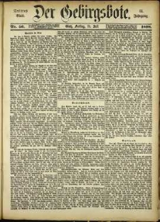 Der Gebirgsbote, 1898, nr 56 [15.07]