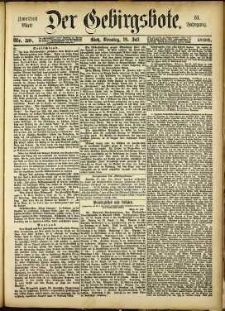 Der Gebirgsbote, 1898, nr 59 [26.07]