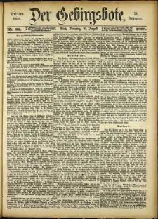 Der Gebirgsbote, 1898, nr 65 [16.08]