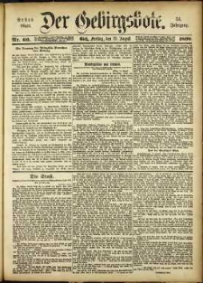 Der Gebirgsbote, 1898, nr 66 [19.08]