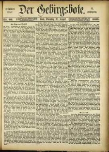 Der Gebirgsbote, 1898, nr 69 [30.08]