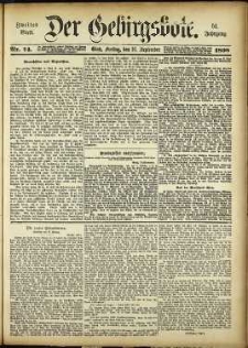 Der Gebirgsbote, 1898, nr 74 [16.09]