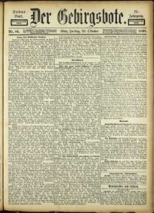 Der Gebirgsbote, 1898, nr 86 [28.10]