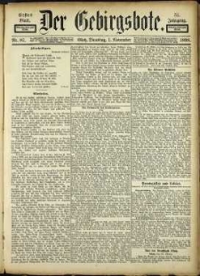 Der Gebirgsbote, 1898, nr 87 [1.11]