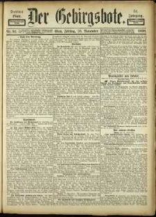 Der Gebirgsbote, 1898, nr 92 [18.11]