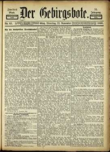 Der Gebirgsbote, 1898, nr 93 [22.11]