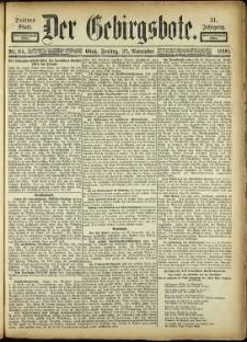 Der Gebirgsbote, 1898, nr 94 [25.11]