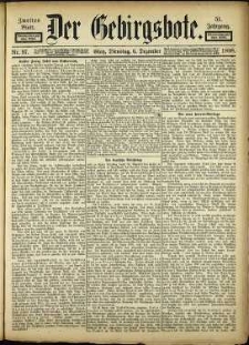 Der Gebirgsbote, 1898, nr 97 [6.12]