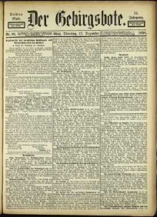 Der Gebirgsbote, 1898, nr 99 [13.12]