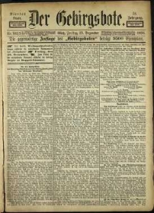 Der Gebirgsbote, 1898, nr 102/103 [23.12]