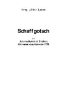 Schaffgotsch in Johann Heinrich Zedlers Universal-Lexicon von 1750 [Dokument elektroniczny]