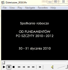 Od Fundamentów po Szczyty 2010-2013 : spotkanie robocze : 30-31 stycznia 2010 [Film]
