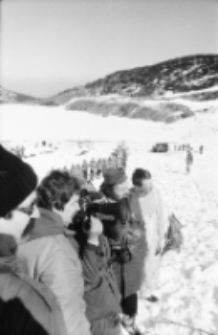 Realizacja zdjęć do filmu "Długi biały ślad" (fot. 8) [Dokument ikonograficzny]