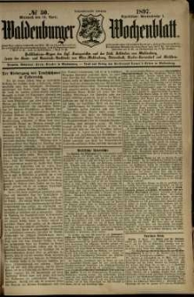 Waldenburger Wochenblatt, Jg. 43, 1897, nr 30