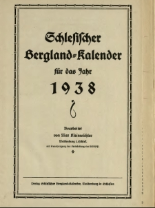 Schlesischer Bergland-Kalender 1938