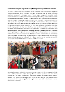 Środkowoeuropejskie Targi Ruchu Turystycznego Holiday World 2015 w Pradze [Dokument elektroniczny]