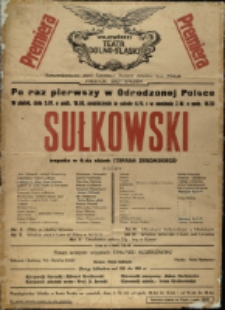 Sułkowski - afisz [Dokument życia społecznego]