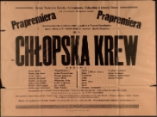 Chłopska krew - afisz [Dokument życia społecznego]