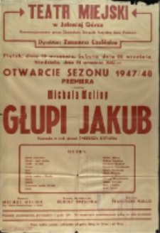 Głupi Jakub - afisz [Dokument życia społecznego]