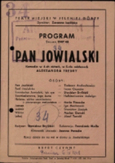 Pan Jowialski - program [Dokument życia społecznego]