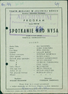 Spotkanie nad Nysą - program [Dokument życia społecznego]