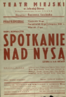 Spotkanie nad Nysą - afisz premierowy [Dokument życia społecznego]