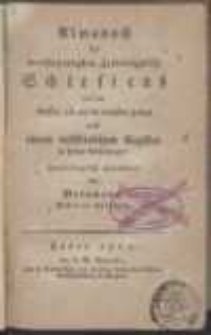 Almanach der merkwürdigsten Zeitereignisse Schlesiens von den ältesten bis auf die neuesten Zeiten nebst einem vollständingen Register in sieben Abtheilungen chronologisch geordnet