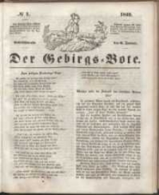 Der Gebirgsbote, 1849, nr 1