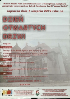 Dzień Otwartych Drzwi - plakat [Dokument życia społecznego]