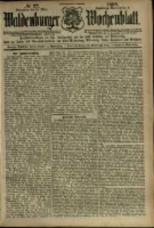 Waldenburger Wochenblatt, Jg. 45, 1899, nr 22
