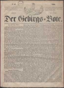 Der Gebirgsbote, 1863, nr 47
