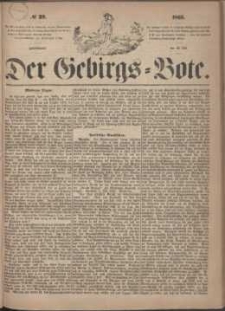 Der Gebirgsbote, 1865, nr 29