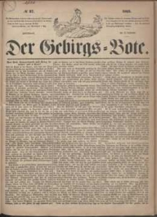 Der Gebirgsbote, 1865, nr 37