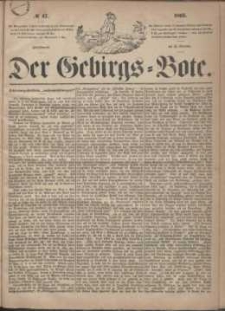 Der Gebirgsbote, 1865, nr 47