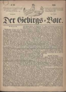 Der Gebirgsbote, 1865, nr 49