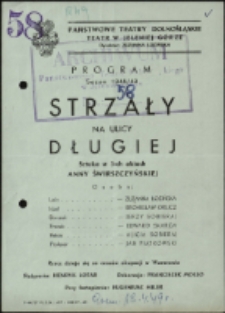 Strzały na ulicy Długiej - program [Dokument życia społecznego]