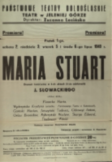 Maria Stuart - afisz [Dokument życia społecznego]