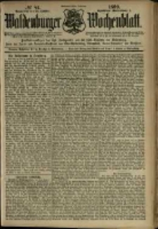 Waldenburger Wochenblatt, Jg. 45, 1899, nr 84