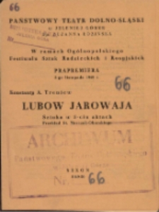Lubow Jarowaja - program [Dokument życia społecznego]