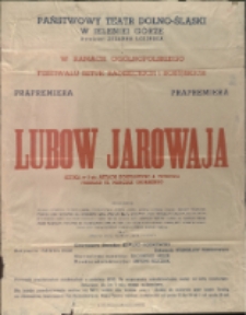 Lubow Jarowaja - afisz [Dokument życia społecznego]