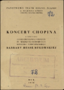 Koncert Chopina - program [Dokument życia społecznego]