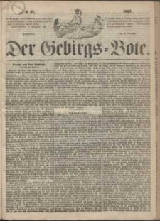 Der Gebirgsbote, 1867, nr 47