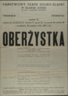 Oberżystka - afisz premierowy [Dokument życia społecznego]