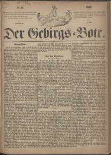 Der Gebirgsbote, 1868, nr 14