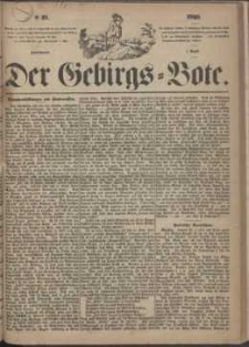 Der Gebirgsbote, 1868, nr 31