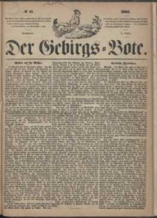 Der Gebirgsbote, 1868, nr 41