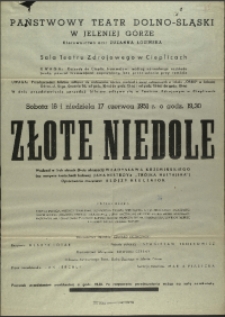 Złote niedole - afisz [Dokument życia społecznego]