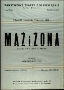 Mąż i żona - afisz [Dokument życia społecznego]