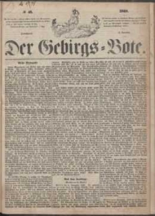 Der Gebirgsbote, 1868, nr 46