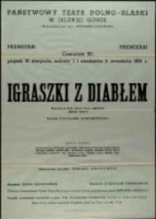 Igraszki z diabłem - afisz premierowy [Dokument życia społecznego]